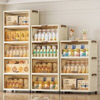 🚛Hỏa Tốc🚛Có bánh xe kệ để đồ nhà bếp Chất lượng tốt tủ nhựa đựng quần áo 48-58cm tủ đựng đồ ăn