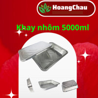 [Hoả Tốc]Combo 10 Khay Nhôm, Khay Giấy Bạc 1 Ngăn 5000ml Có Nắp, Đựng Thực Phẩm, Đồ Nướng,Tiện Lợi