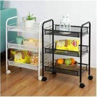 [HOẢ TỐC]Kệ đa năng 3 tầng sắt có bánh xe chuyên đựng đồ spa + đồ dùng gia đình