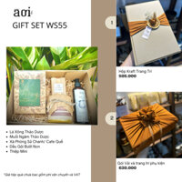 [Hoả tốc]Lá xông+Muối ngâm+Xà phòng Sả chanh/Cafe quế+Dầu gội Bưởi non Gift Set - Quà tặng À Ơi WS55