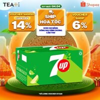 [HỎA TỐC]Thùng 24 Chai Nước Ngọt Có Gaz 7Up (390ml/chai)