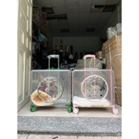 【Hoả Tốc】Vali Vuông  Kéo HOT HIT TIKTOK 2021 Dành cho Cún & Mèo 50x50x28