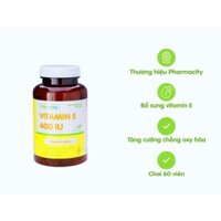 (hoả tốc)Viên uống Vitamin E 400 IU hỗ trợ chống oxy hoá, hạn chế lão hoá, làm đẹp da Pharmacity