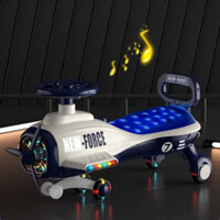 [Hoả Tốc]Xe Lắc Máy Bay , Xe lắc cho bé có đèn nhạc 2in1, xe chòi chân trẻ em mô hình MÁY BAY cao cấp