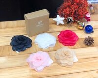 Hoa trà lụa cài áo , cài váy trơn cao cấp