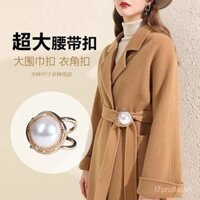 Hoa trà mới khóa khăn lụa áo khoác thắt lưng khóa cố định thời trang cao cấp vòng ngọc trai khóa khăn khóa áo gió hoa