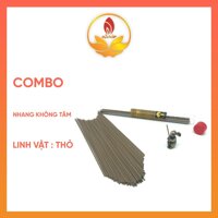 Hỏa Trầm Combo Đế Nhang Con Thỏ và Ống Nhang Không Tăm