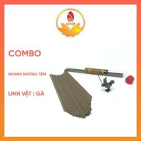 Hỏa Trầm Combo Đế Nhang Tuổi Gà và Ống Nhang Không Tăm