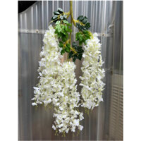 hoa tử đằng trang trí bó 12 cành dài 1m10 ,hoa giả tử đằng dây leo ,hoa nhân tạo dán tường  decore