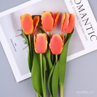 Hoa tulip ẩm cao cấp, hoa nhân tạo trang trí phòng khách, vật trang trí nhà, đạo cụ chụp ảnh người nổi tiếng trên internet, hoa giả