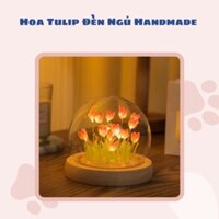 Hoa Tulip Đèn Ngủ Handmade Chất Liệu Hoa Biển, Quà Tặng Sinh Nhật Cho Bé Gái