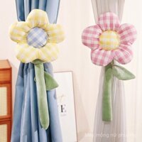 Hoa tươi đơn giản trang trí sáng tạo rèm cửa dây buộc hoa hướng dương Khóa cửa sổ mặt trời đồ chơi sang trọng mặt cười đáng yêu rèm vải Cáp lưu trữ phụ kiện đa chức năng trang sức LX