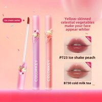 Hoa Văn Mới Colorkey Ice Cream Series Nhung Son Bóng Chống Thấm Nước Không Dính Vào Cốc Gương Sinh Viên Son kem Cô Gái Quà Tặng Ngày Lễ Tình Nhân