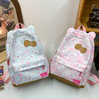 Hoa Văn Mới Hello Kitty Nơ Hình Ba Lô Hoạt Hình Ba Lô Cô Gái Học Sinh Ba Lô Trẻ Em KT In Hình Tai Mèo Dễ Thương Ba Lô Dung Tích Lớn
