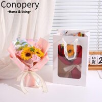 Hoa xà phòng CONOPERY, Bó hoa xà phòng hoa hồng vĩnh cửu thủ công, Bó hoa hồng tuyệt đẹp sáng tạo Trang trí nhà đám cưới