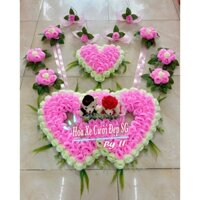 HOA XE CƯỚI - BỘ HOA TRANG TRÍ XE CƯỚI - BÔNG GẮN XE ĐÁM CƯỚI CÓ NAM CHÂM