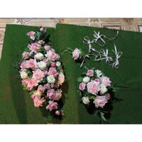 Hoa Xe Cưới/ Hoa Giả Trang Trí Xe Ô tô nhiều màu, mẫu mới hàng đặt trước 2 ngày