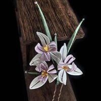 Hoàn Thành Tòn Rối Hoa Tay Kẹp Tóc Hoa Hanfu Phụ Kiện Mũ Đội Đầu Cổ Phong Lan Cổ Điển