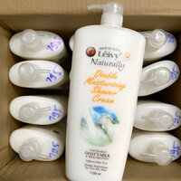 [Hoàn tiền 100% nếu hàng giả] Sữa Tắm Sữa Con Dê Leivy Naturally Malay Chữ Vàng Dưỡng Trắng Cấp Ẩm Da Mịn Màng 1150ML