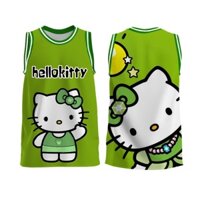 Hoạt động ngoài trời hello kitty áo bóng rổ cỏ bốn lá may mắn