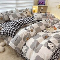 Hoạt Hình 4 In1 Bộ Chăn Ga Gối Cho Trẻ Em Bé Gái Cotton Thoải Mái Chăn Ga Trải Giường Vỏ Nệm Phẳng Bảo Vệ Vỏ Gối Đơn Nữ Hoàng King Size