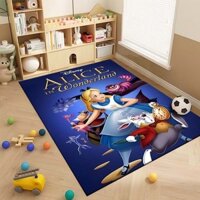 Hoạt Hình Alice Ở Xứ Sở Thần Tiên Thảm Phòng Khách Phòng Ngủ Trang Trí Nhà Cửa Trẻ Em Sofa Chống Trơn Trượt Thảm Cửa Trang Trí