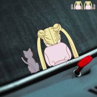 Hoạt Hình Anime Thủy Thủ Mặt Trăng Xe Miếng Dán Trầy Xước Chặn Trang Trí