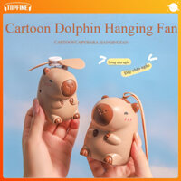 Hoạt Hình Capybara Treo Cổ Mini Quạt Cầm Tay Usb Sạc Quạt Học Sinh Di Động Quạt Nhỏ