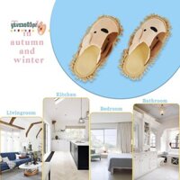 Hoạt Hình Chó Lau Nhà Dép Microfiber Lau Bụi Dép Có Thể Tháo Rời Lau Nhà Cho Văn Phòng Phòng Nhà Màu Hồng Dễ Dàng Lắp Đặt Dễ Dàng Sử Dụng