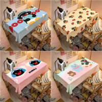 Hoạt Hình Dễ Thương Chim Cánh Cụt Pingu Ngoại Vi Khăn Trải Bàn Sinh Viên Ký Túc Xá Chống Vết Bẩn Bàn Vải Cho thuê Nhà Trang Trí Bàn Bao