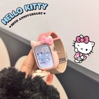 Hoạt Hình Dễ Thương Dây Đeo Bện + Ốp Lưng Cho Apple Watch Band 41mm 45mm 44mm 40 42 Ultra 49 MM Vòng Tay Cho iWatch Series 9 7 3 5 SE 6 8 4 2