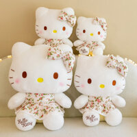 Hoạt Hình Dễ Thương Hoa Đầm hello kitty Sang Trọng Đồ Chơi Mèo kitty plushie Vải Búp Bê Mềm Sinh Nhật