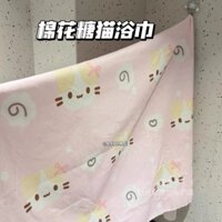 Hoạt Hình Dễ Thương Lông Cừu San Hô Phong Cách Công Chúa Khăn Tắm Hộ Gia Đình Hấp Thụ Nước Bán Chạy Khăn Tắm Mèo Khô Nhanh Khô
