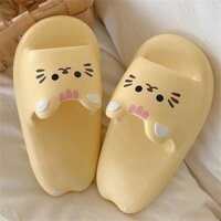 Hoạt Hình Dễ Thương Mèo Con Dép Trong Nhà Mềm Đế Dày Chống Trơn Trượt Nữ Sinh Thường Ngày Mùa Hè Dép