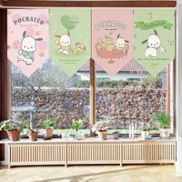 Hoạt Hình Dễ Thương Pennant Cửa Rèm Phòng Ngủ Cô Gái Trang Trí Trái Tim Rèm Ngắn Không Đục Lỗ