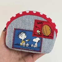Hoạt Hình Dễ Thương Snoopy Handmade In Vỏ Túi Bảo Quản Nhỏ Mini Tai Nghe Túi Đựng Tiền Xu Đồ Lặt Vặt Túi Nhỏ