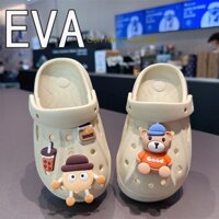 Hoạt Hình Dép Trẻ Em Gấu Búp Bê Dép Bé Trai EVA Trong Nhà Chống Trơn Trượt Bé Gái Dép Dép Dép Dép