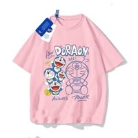 Hoạt Hình Dingdang Mèo Nam Nữ Áo Doremon Tay Ngắn Mùa Hè cotton Áo Phông Nước Ngoài Áo Phông