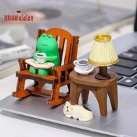 🔥Hoạt Hình Ếch Bập bênh Ghế Bàn Đèn Trang Trí Thu Nhỏ Các Bức Tượng Nhỏ Trang Trí Nghệ Thuật