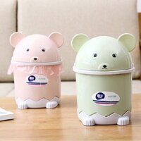 Hoạt Hình Gấu Để Bàn Nhựa Mini Thùng Rác Thùng Rác / Máy Tính Để Bàn Phân Loại Thùng Rác Mini Nhựa Hộ Gia Đình Bàn Cà