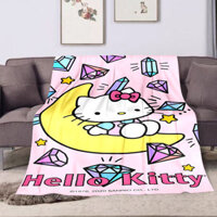Hoạt Hình Hello Kitty Chăn Trang Trí Nhà Cửa Phòng Ngủ Phòng Khách Ô Tô Dễ Thương Mềm Mại Sang Trọng Chăn