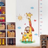 Hoạt Hình Hình Động Vật Bé Ghi Chiều Cao Dán Tường Trẻ Em Trang Trí Phòng Đo Chiều Cao Thước Tự Dính Tranh Treo Tường Chiều Cao Miếng Dán 3.28