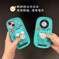 Hoạt Hình Hoạt Hình Ba Chiều Pinch Âm Nhạc Nhổ Bong Bóng Cá Xấu Xí Hanton iPhone15 14 13 12 11 Pro MAX Ốp Điện Thoại Thổi Bong Bóng Nàng Tiên Cá Hanton Silicone Bao Gồm Tất Cả Vỏ Mềm