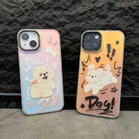 Hoạt Hình Hoạt Hình Dễ Thương Mèo Con Cặp Đôi Ốp Lưng Điện Thoại Thích Hợp Cho iPhone12 / 13 / 14 / 15promax Lỗ Lớn Xiaomi 14U Puppy Cặp Đôi Silicone Vỏ Bảo Vệ Redmi Laser Nhiều Màu Sắc Dạo Phố Nam
