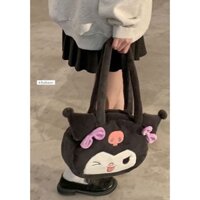 Hoạt Hình Hoạt Hình Kuromi Túi Đeo Vai Nhật Bản Sang Trọng Sanrio Sinh Viên Dung Tích Lớn Quế Chó Giai Điệu Túi Xách Nữ✨0127✨