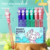 Hoạt Hình Hoạt Hình Thỏ Bong Bóng Gậy 40cm Trẻ Em Thổi Bong Bóng Nước Dính Đồ Chơi Bong Bóng