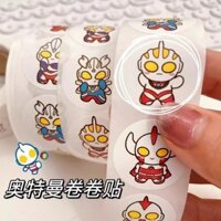 Hoạt Hình Hoạt Hình Ultraman Miếng Dán Cuộn Băng Mẫu Giáo Trẻ Em Khen ngợi Phần Thưởng Miếng Dán Sổ Tay Trang Trí Chất Liệu Miếng Dán Bán Chạy Hàng Có Sẵn