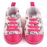 Hoạt Hình In Canvas Giày Cho Bé Đế Mềm Chống Trơn Trượt Đi Bộ Đầu Tiên Xe Tập Đi Cho Bé Trai Và Bé Gái 0-2 Tuổi mùa Xuân, Mùa Thu