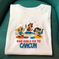 Hoạt Hình In Hình Cô Gái Bay Cảnh Sát Áo Thun Tay Ngắn Mềm Cao Cấp Phong Cách Retro Áo Sơ Mi Unisex