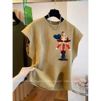 Hoạt Hình In Hình Hoạt Hình Nhỏ Bay Tay Ngắn Áo Thun Nữ Rời Ôm Hơn Nhìn Kích Thước Lớn Thiết Kế Thường Ngày Hàng Đầu20250216Zz